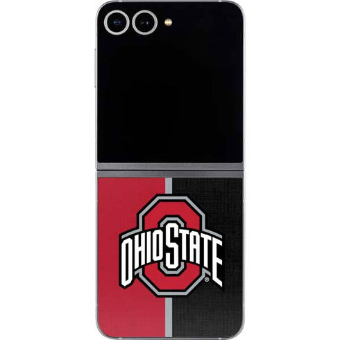 Ohio State University OSU Buckeyes Split Galaxy Z Flip6 Skin